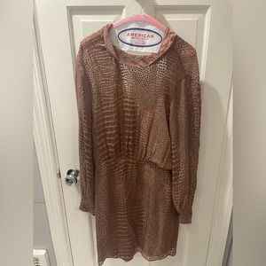 Burnt velvet animal print reiss dress size 10